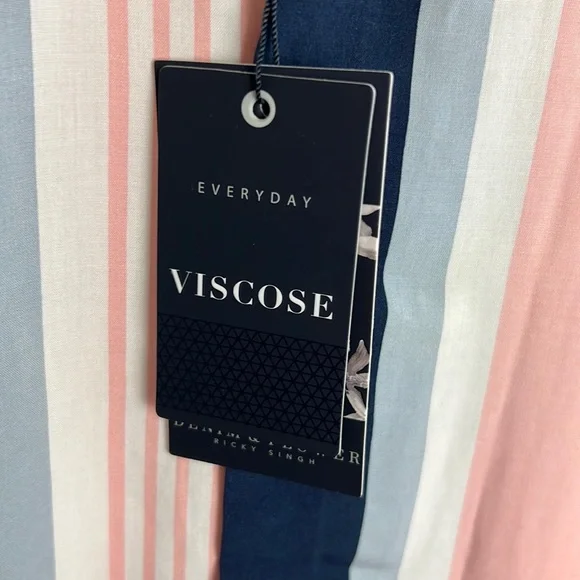 Denim & Flower Everyday Viscose Button Up Shirt Men’s Size M - Picture 3 of 4